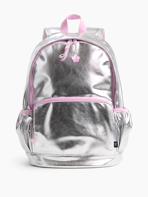 Image number 1 showing, Kids Metallic Charm Backpack