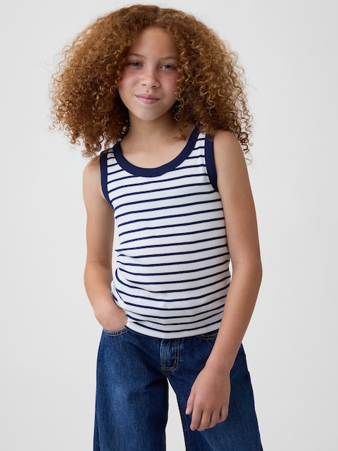 CAMISOLE CÔTELÉE À ENCOLURE DÉGAGÉE POUR ENFANT