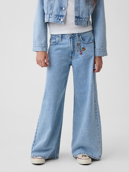 Image number 3 showing, Kids Low Rise Embroidered I Heart NY Baggy Jeans