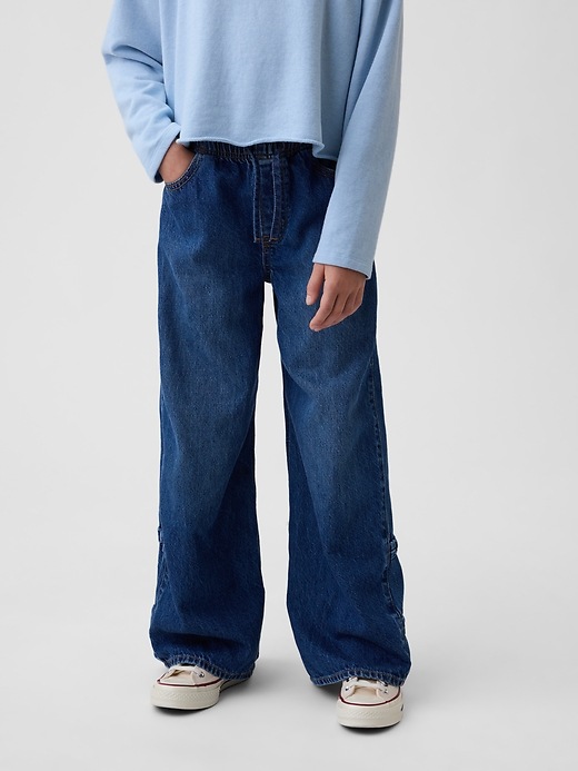 Image number 3 showing, Kids Low Rise Bow Easy Baggy Jeans