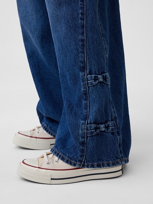 Image number 6 showing, Kids Low Rise Bow Easy Baggy Jeans