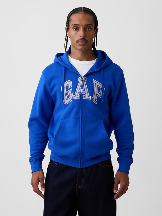 Image number 1 showing, Adult VintageSoft Arch Logo Zip Hoodie