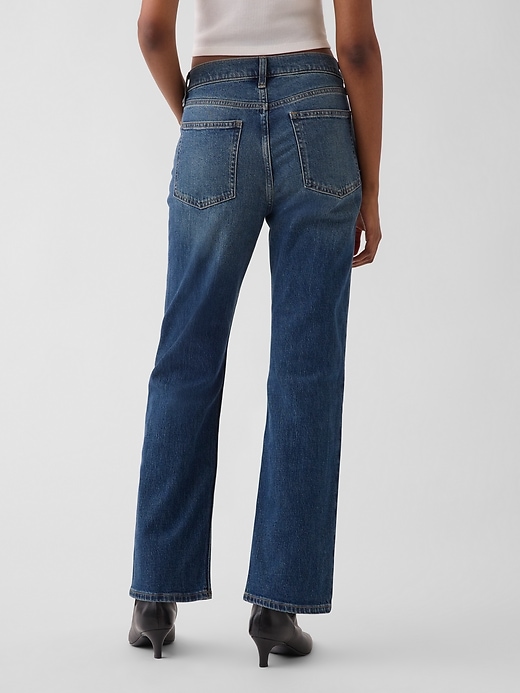 L'image numéro 4 présente Jean droit court années 90 à taille haute