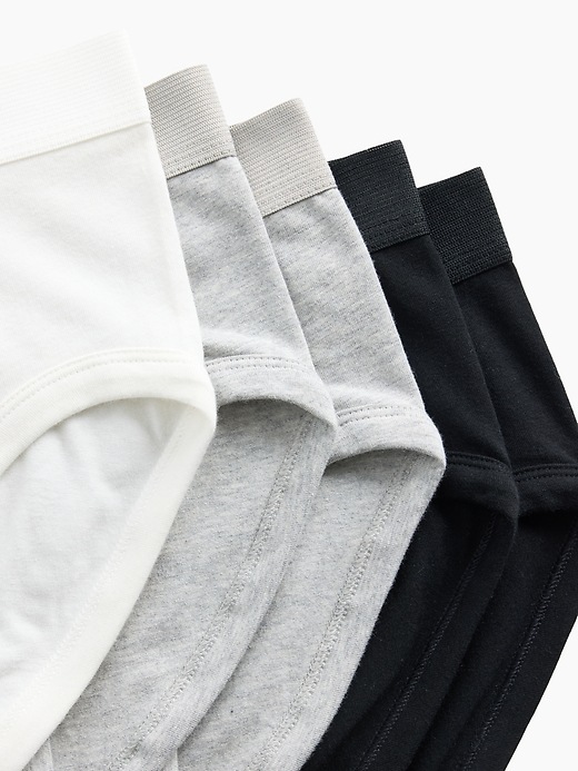 Image number 2 showing, Kids Organic Stretch Cotton Basic Briefs (5-Pack)