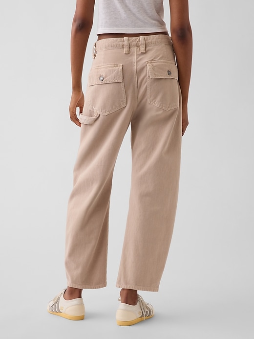 L'image numéro 4 présente Pantalon longueur cheville coupe baril utilitaire à taille mi-basse