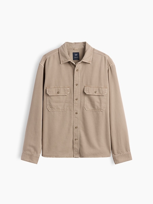 Image number 5 showing, UltraSoft Denim Relaxed Utility Shirt