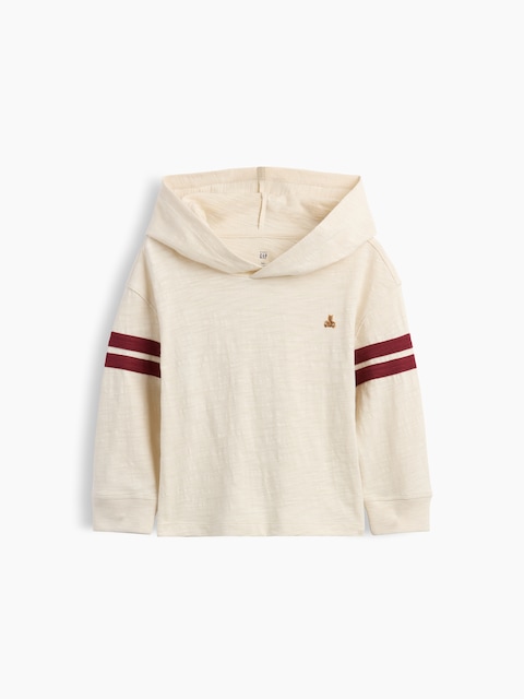 T-SHIRT À CAPUCHON EN COTON BIOLOGIQUE POUR BÉBÉ ET TOUT-PETIT