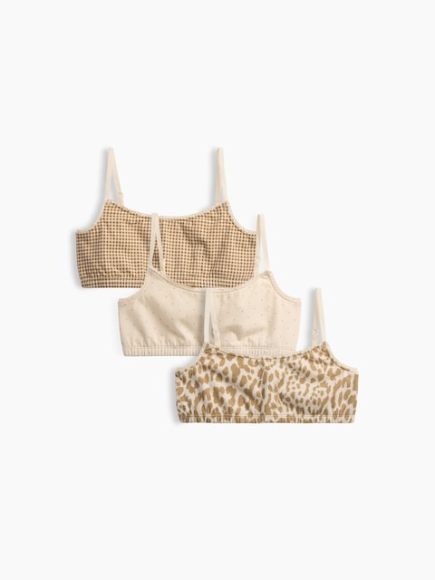 Kids Organic Stretch Cotton Print Bralette (3-Pack)
