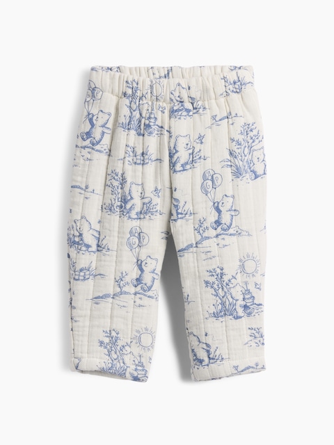 PANTALON MATELASSÉ À TAILLE ÉLASTIQUE EN GAZE POUR BÉBÉ