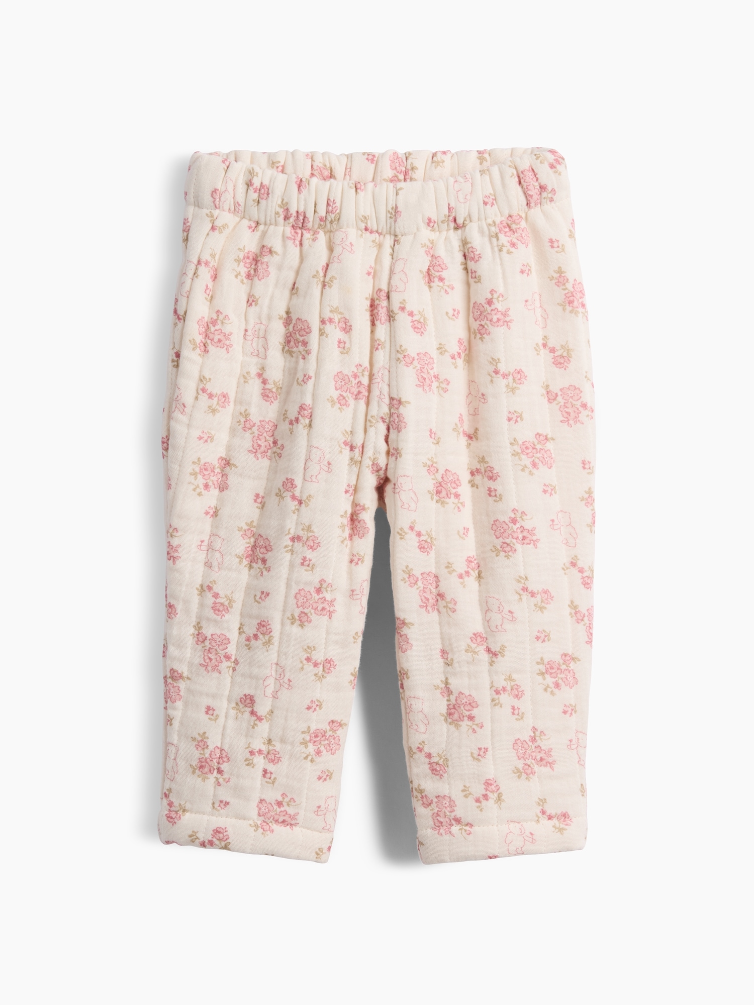 Pantalon matelassé à taille élastique en gaze pour Béb