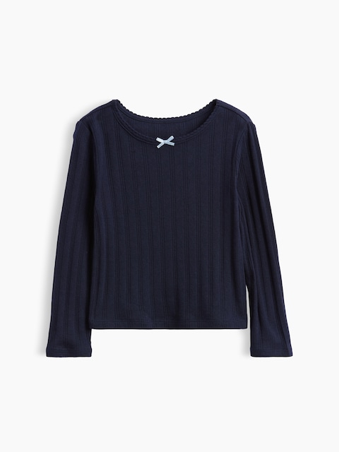 T-SHIRT EN TRICOT POINTELLE CÔTELÉ POUR BÉBÉ ET TOUT-PETIT