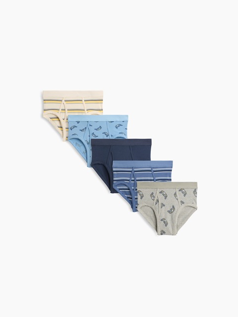 Kids Organic Stretch Cotton Gaming Briefs (5-Pack)
