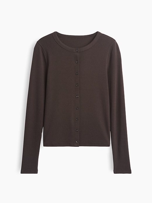 L'image numéro 2 présente Cardigan moderne ras du cou