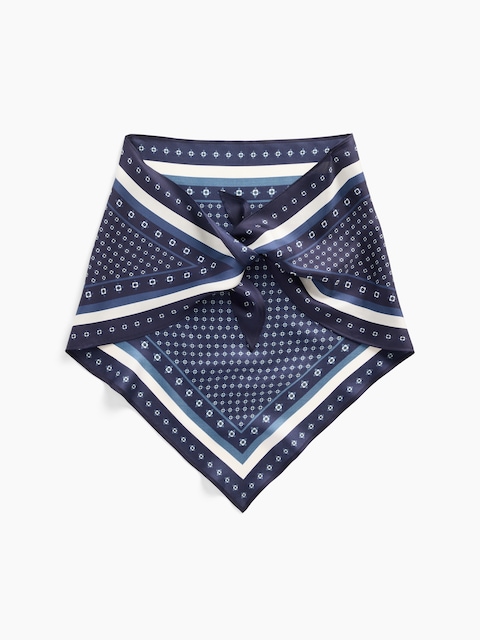 100% Silk Oversized Triangle Bandana Scarf