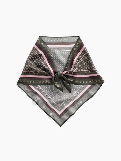 100% Silk Oversized Triangle Bandana Scarf