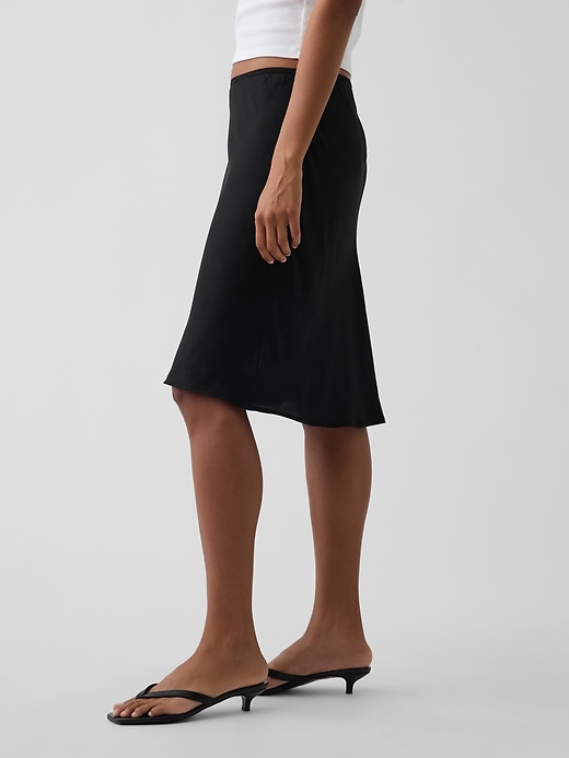 Image number 3 showing, Satin Bias-Cut Skirt