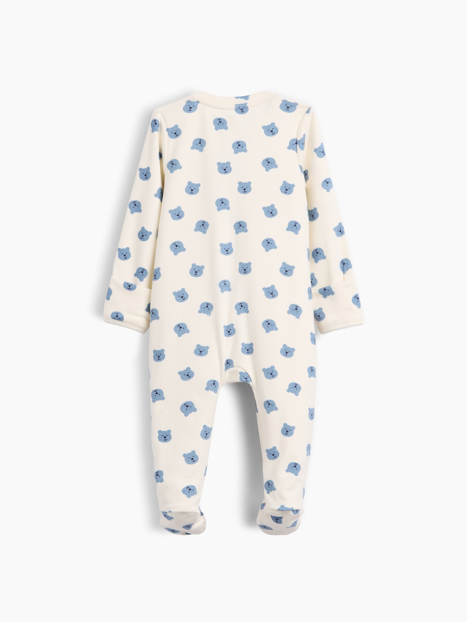 Une-pièce à pieds en tricot soyeux pour Béb