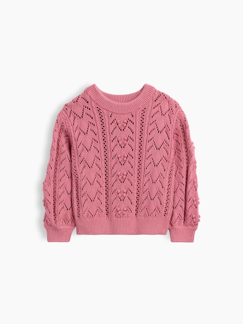 Baby & Toddler Textured Crewneck Sweater