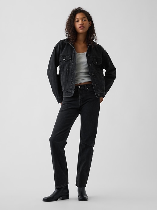Image number 1 showing, Mid Rise Straight Taper Jeans