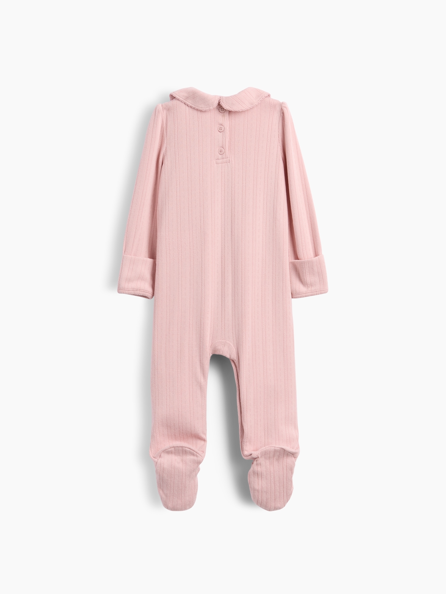 Une-pièce à col en tricot pointelle soyeux pour Bébé
