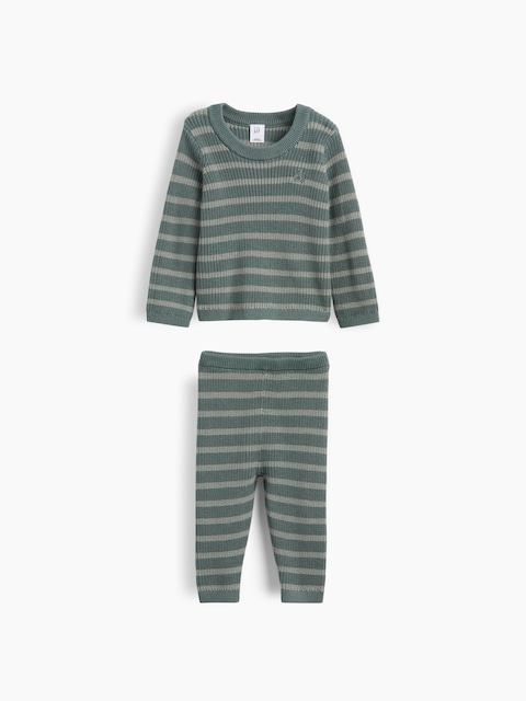ENSEMBLE AVEC CHANDAIL À RAYURES POUR BÉBÉ