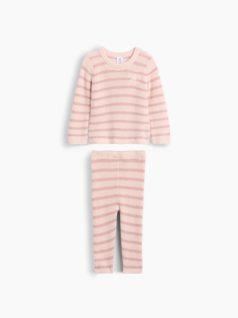 ENSEMBLE AVEC CHANDAIL À RAYURES POUR BÉBÉ