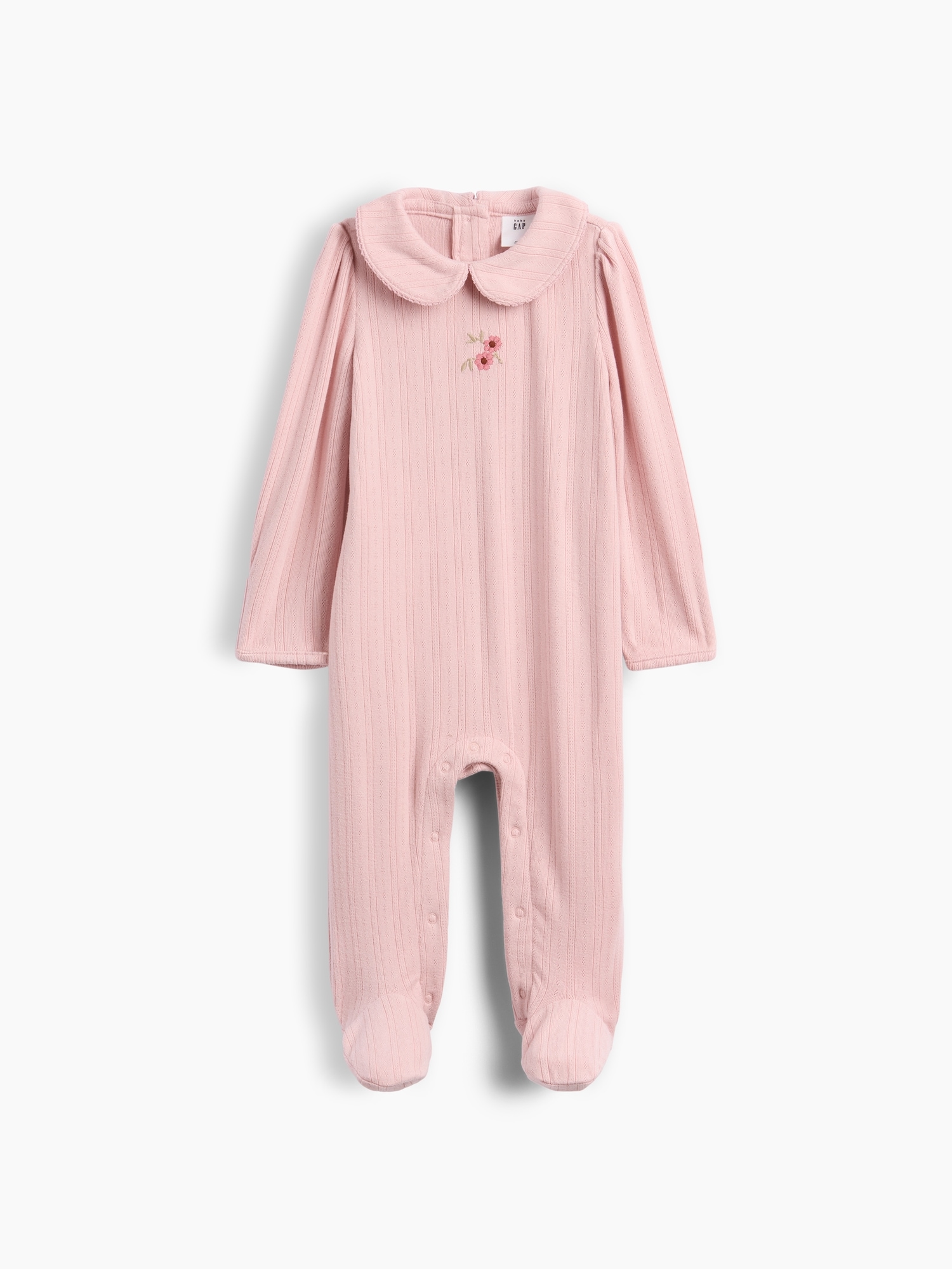 Une-pièce à col en tricot pointelle soyeux pour Bébé