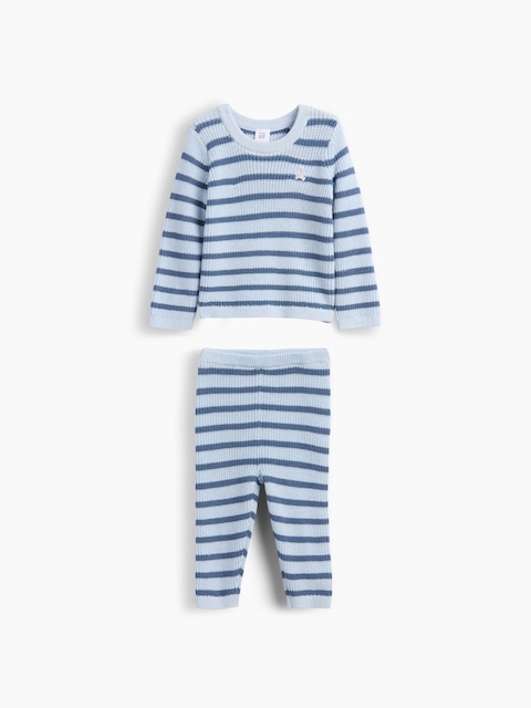 ENSEMBLE AVEC CHANDAIL À RAYURES POUR BÉBÉ