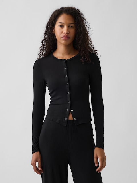 SoftMade Modal Rib PJ Cardigan