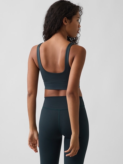 Image number 2 showing, GapFit Smooth Square-Neck Sports Bra