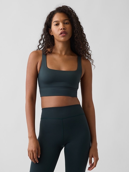 Image number 1 showing, GapFit Smooth Square-Neck Sports Bra
