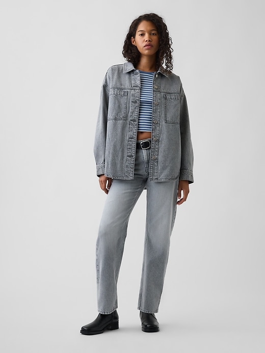L'image numéro 1 présente Jean droit effilé à taille mi-basse