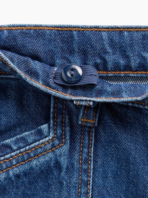 L'image numéro 6 présente Jean sportif à jambe large à taille haute longueur cheville pour Enfant