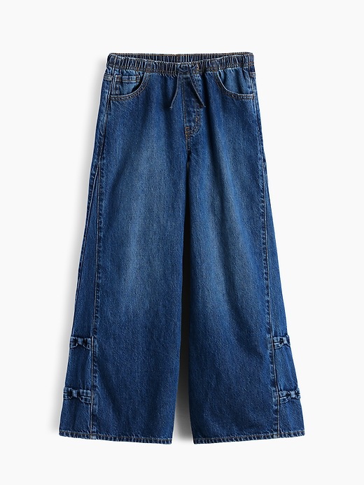 Image number 2 showing, Kids Low Rise Bow Easy Baggy Jeans