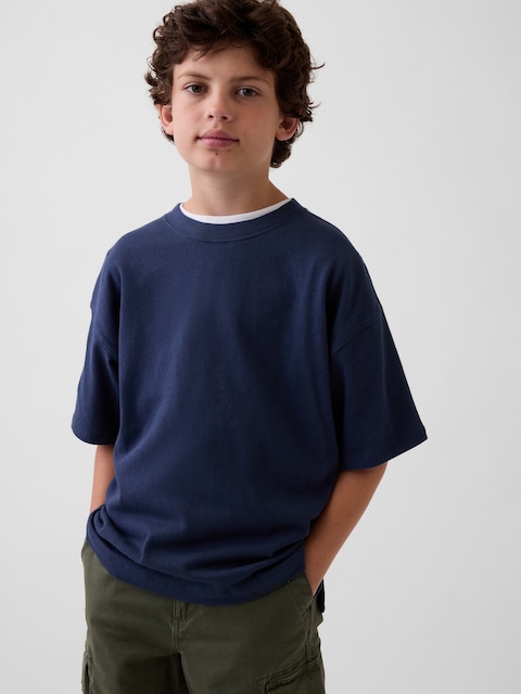 T-SHIRT SURDIMENSIONNÉ EN TISSU ÉPAIS POUR ENFANT