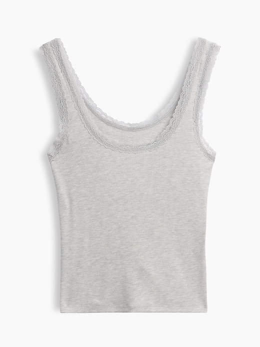 Image number 5 showing, Mini Rib Lace-Trim PJ Tank Top