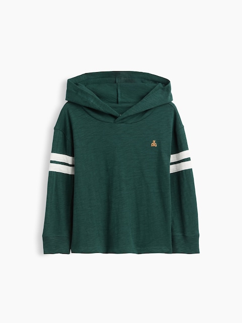 T-SHIRT À CAPUCHON EN COTON BIOLOGIQUE POUR BÉBÉ ET TOUT-PETIT