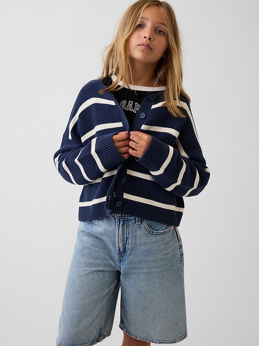 Image number 1 showing, Kids Oversized Boxy Cardigan Sweater