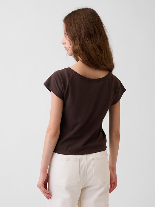 L'image numéro 3 présente T-shirt henley à manches raglan pour Enfant
