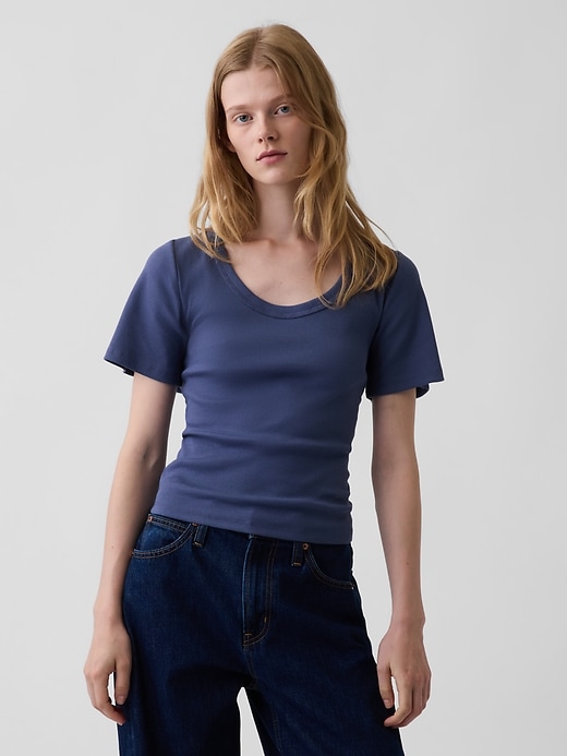 Image number 1 showing, Rib Scoop T-Shirt