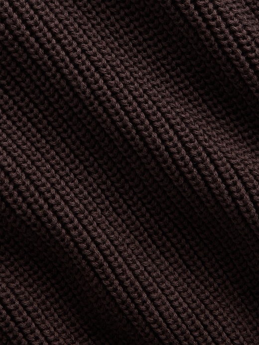 Image number 4 showing, 100% Cotton Oversized Shaker V-Neck Sweater