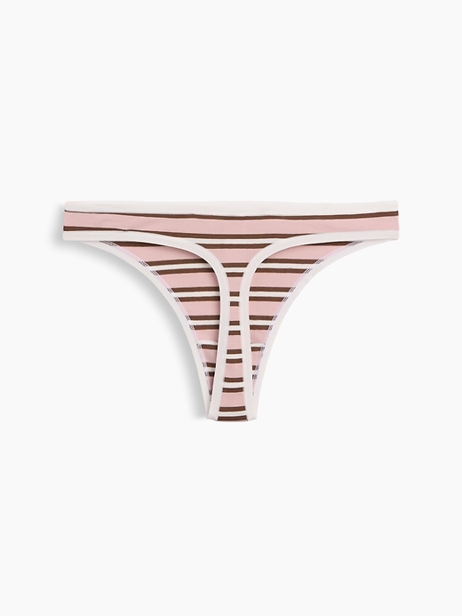 L'image numéro 5 présente Tanga en coton biologique extensible PureDouceur
