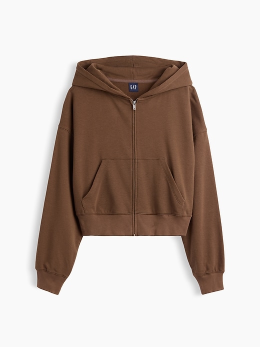 Image number 2 showing, VintageSoft Terry Oversized Wedge Zip Hoodie