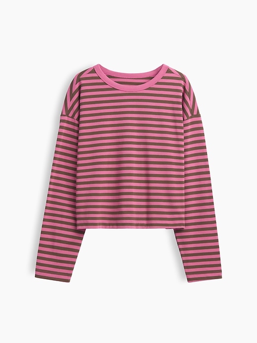 Image number 2 showing, Knit Oversized Crop T-Shirt