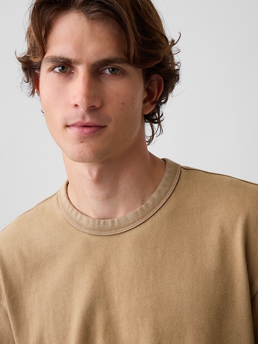 L'image numéro 4 présente T-shirt court en tissu épais pour Adulte