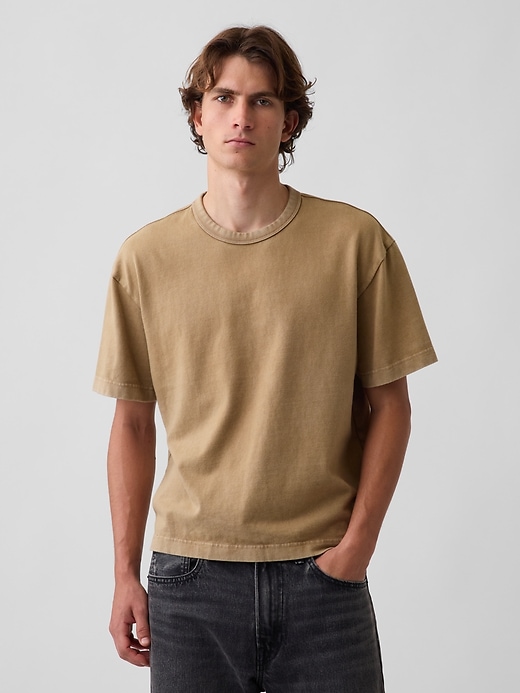 L'image numéro 1 présente T-shirt court en tissu épais pour Adulte