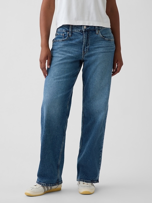 L'image numéro 2 présente Jean ample profilé années 90 à taille basse