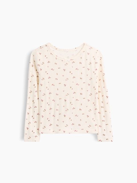 T-SHIRT EN TRICOT POINTELLE CÔTELÉ POUR BÉBÉ ET TOUT-PETIT