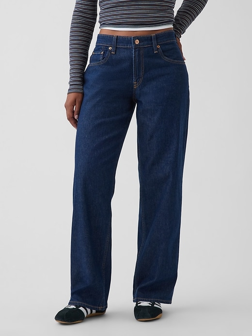 L'image numéro 2 présente Jean ample profilé années 90 à taille basse