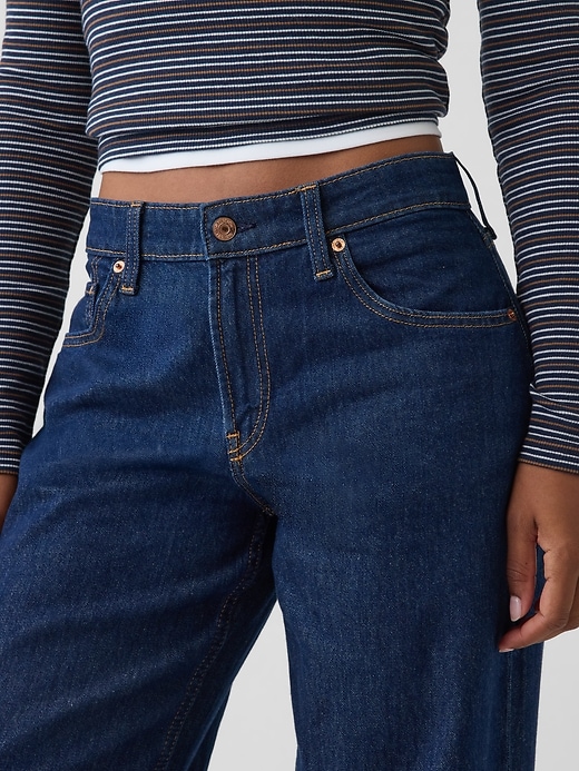 L'image numéro 5 présente Jean ample profilé années 90 à taille basse